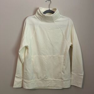 Fabletics Zaylee Funnel Neck Tunic Sweater Medium Warm White/Yellow